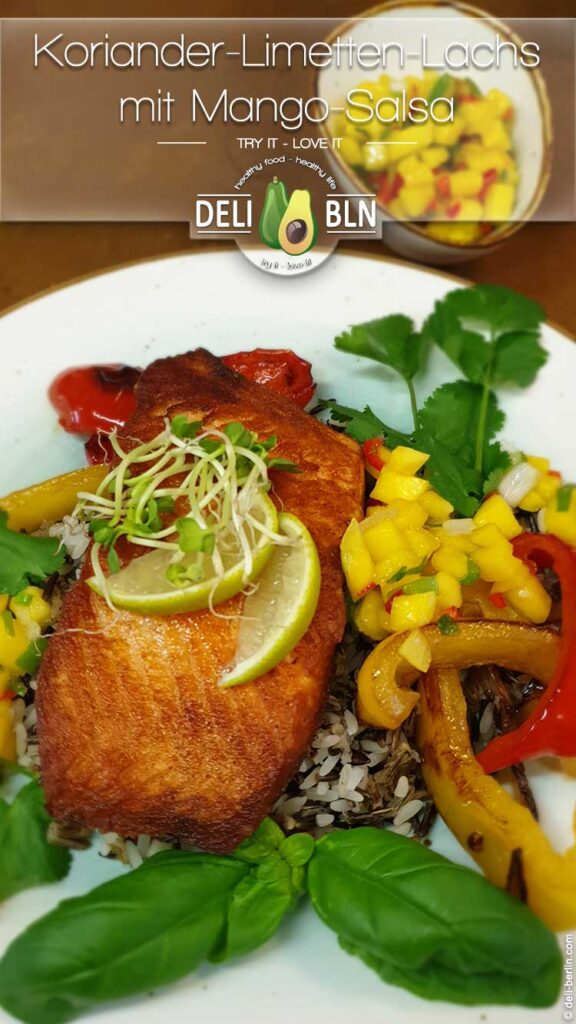 Koriander-Limetten-Lachs mit Mango-Salsa