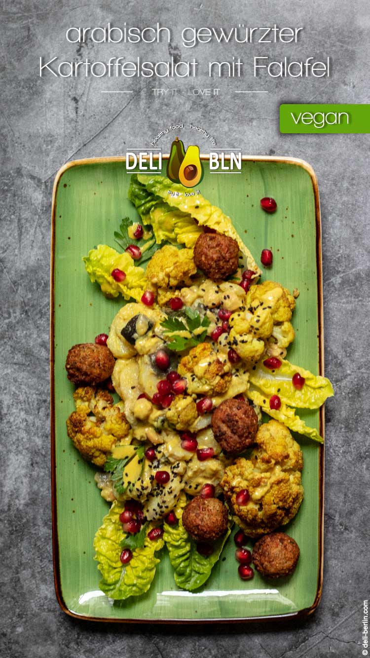 Arabisch gewürzter Kartoffelsalat mit Falafel